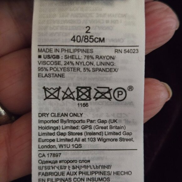 Banana Republic Sour Cherry Velvet Blazer Hayden Pull On Pants Size 2/M - Picture 14 of 15